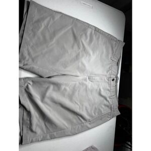 Adidas Mens Gray Golf Shorts Size 38 Performance Stretch 3-Stripe Activewear